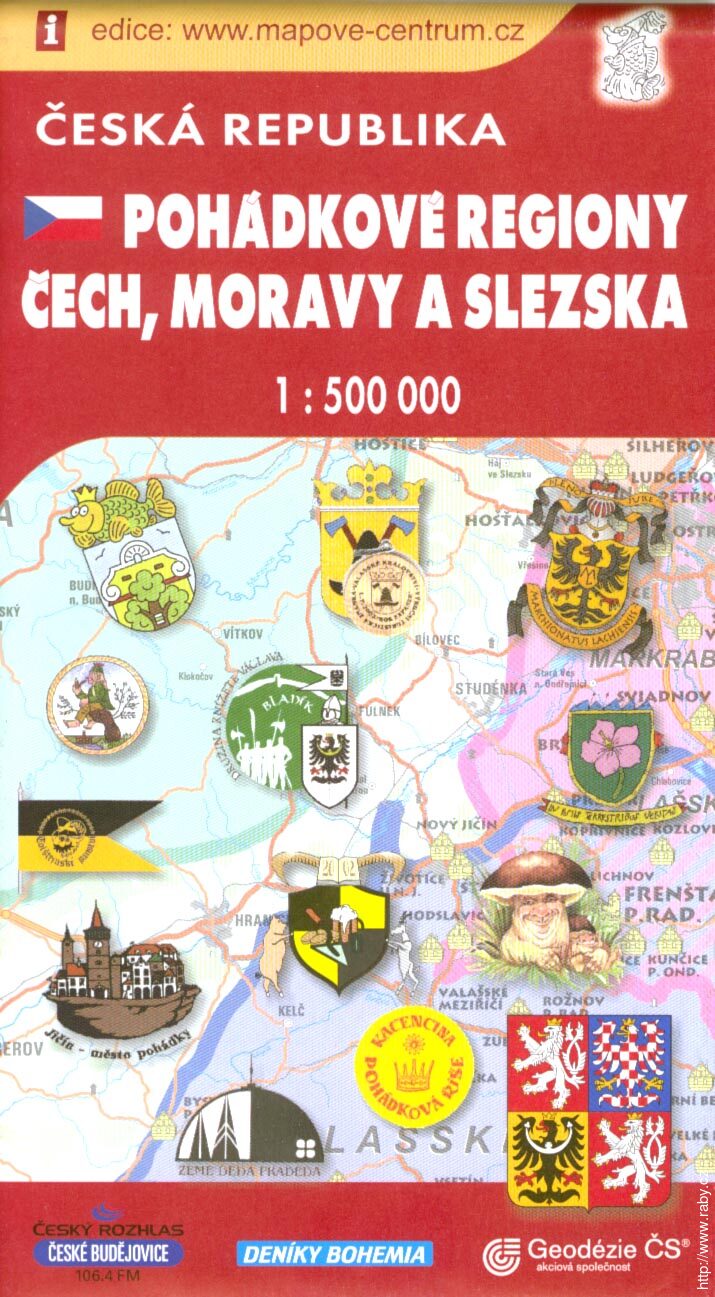 Pohádkové regiony Čech, Moravy a Slezska 1 : 500.000